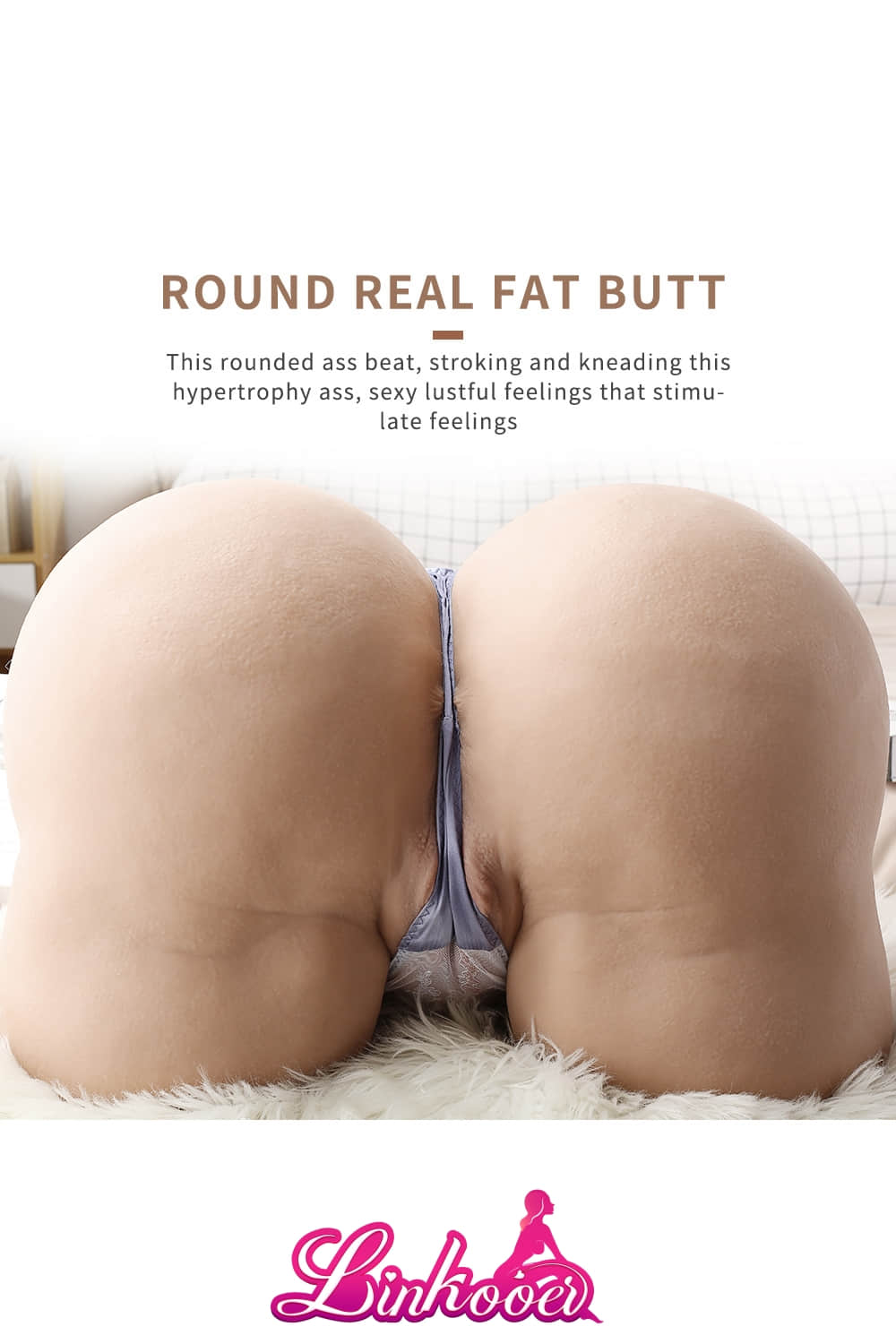 USA Stock] 27.5KG Round Real Fat Butt Torso Sex Doll - LinkooerDoll